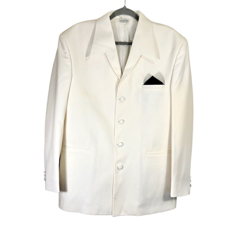 Marcozzi White Official Blazer Made in U.S Size 41L
